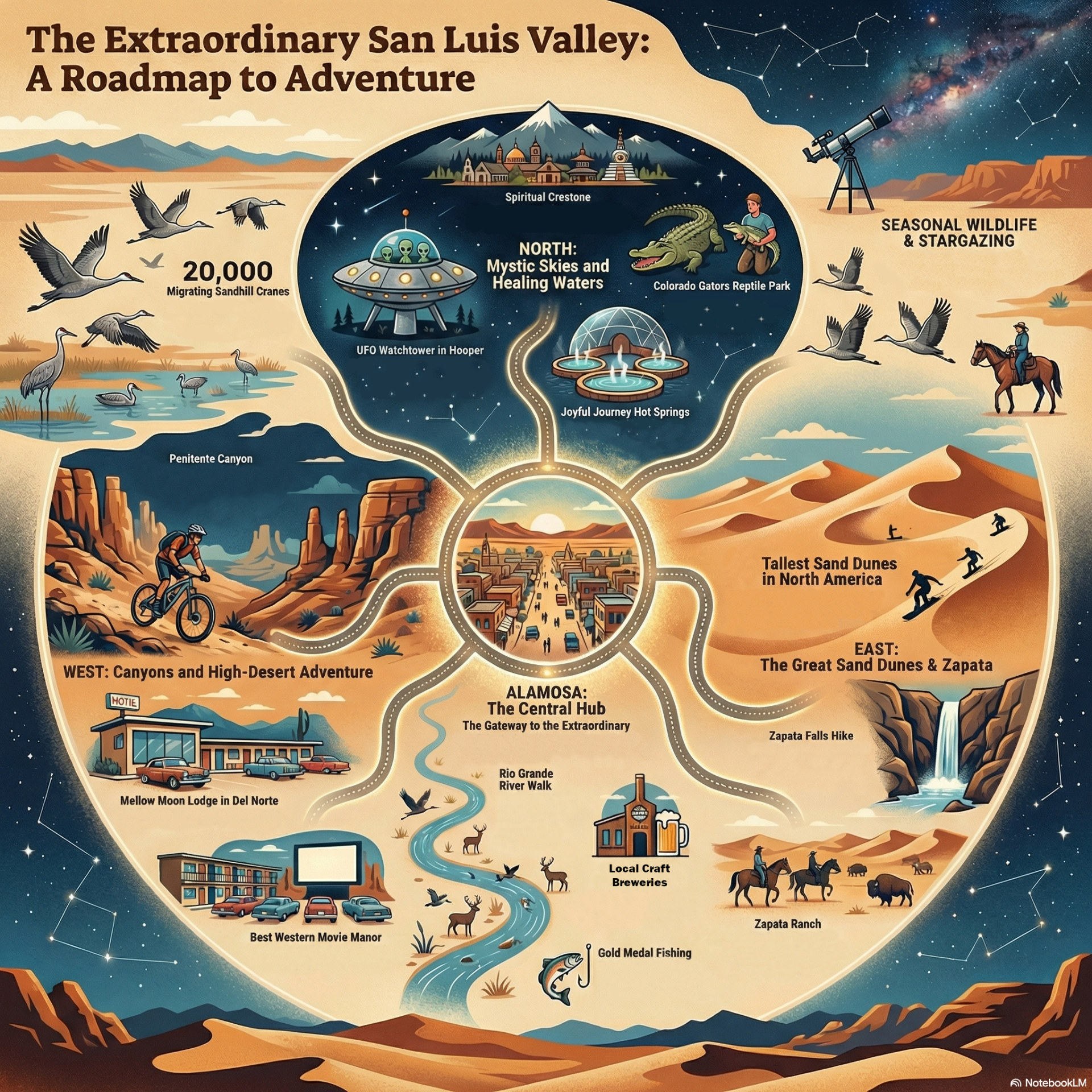 Highlighted sites in the San Luis Valley