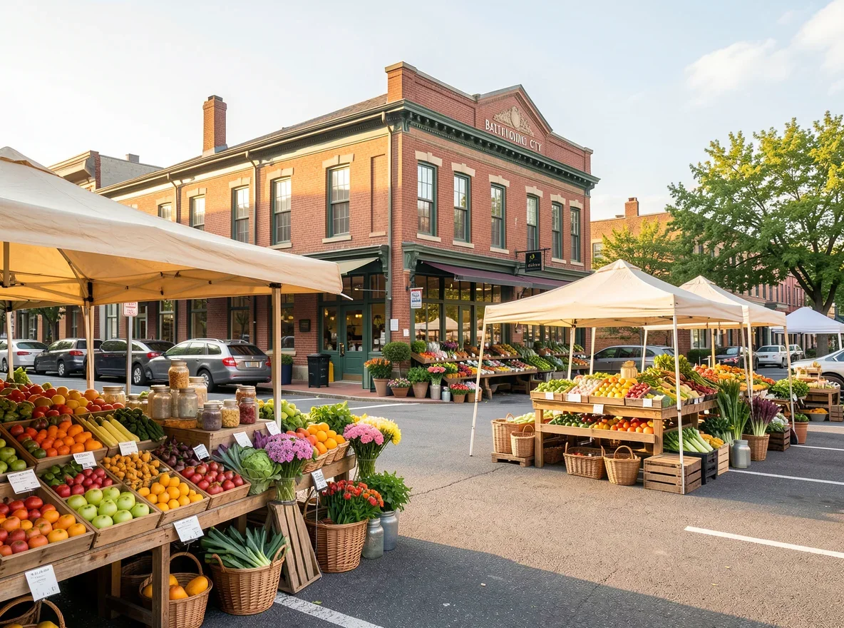 Baltimore City public market scene