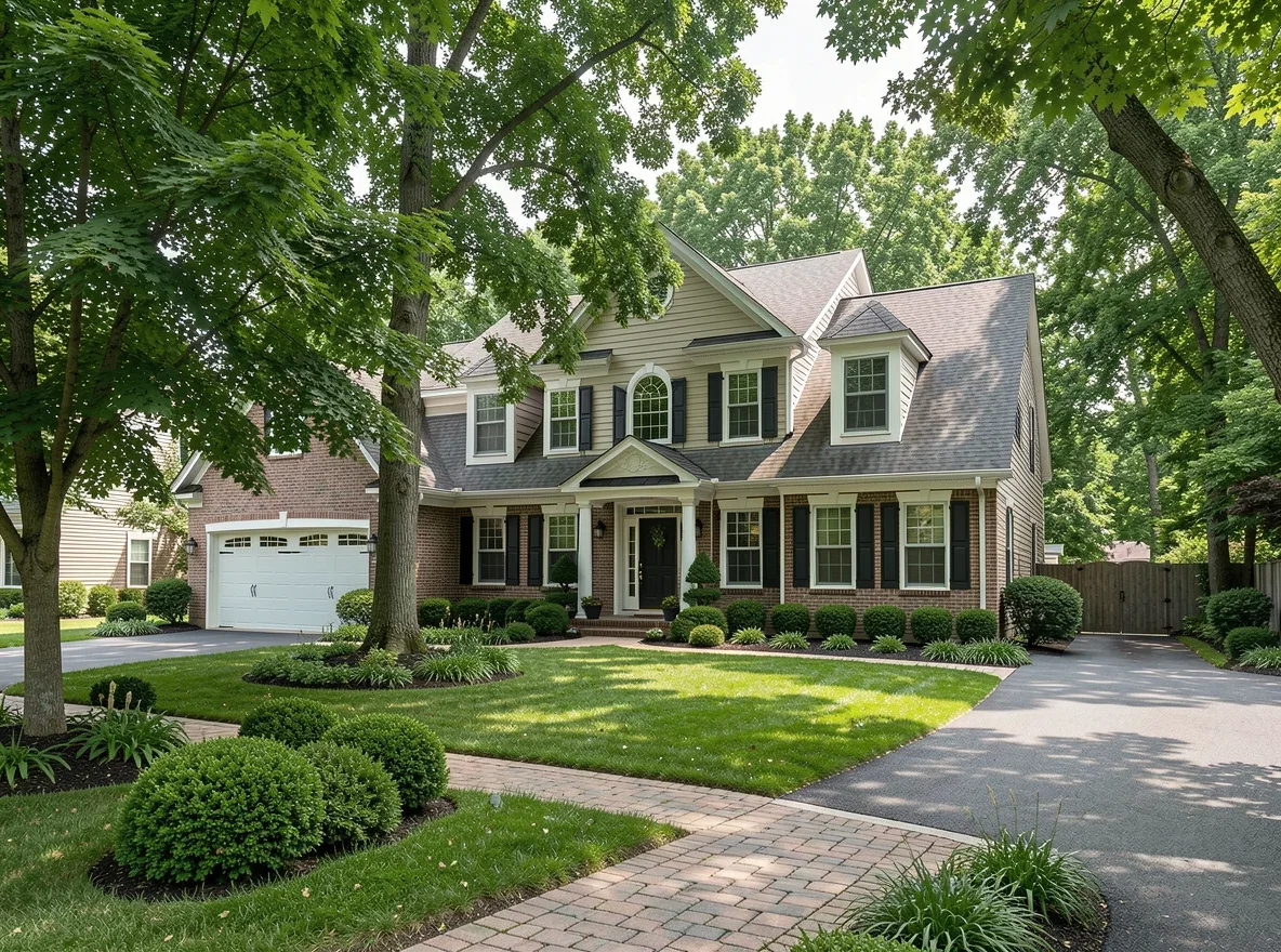 Suburban home exterior in Ellicott City