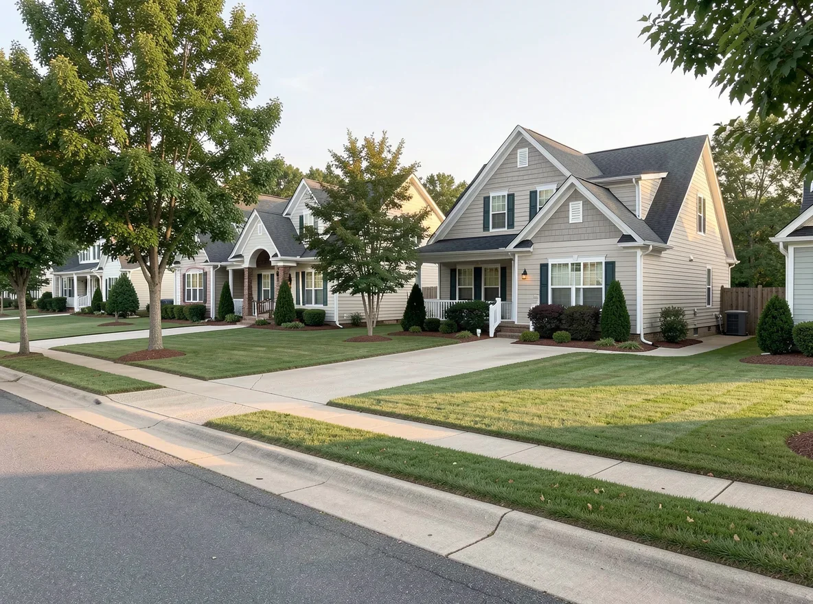 Neighborhood homes in Woodstock, Georgia