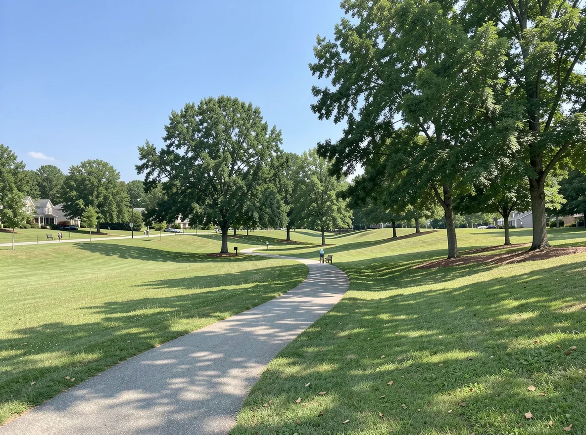 Park and trail setting near Milton, Georgia