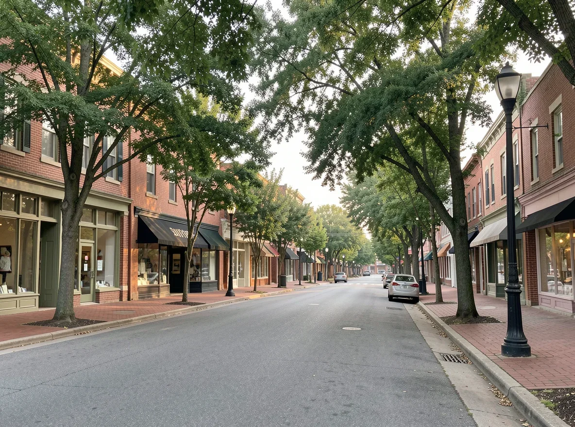 Streetscape near downtown Buford, Georgia