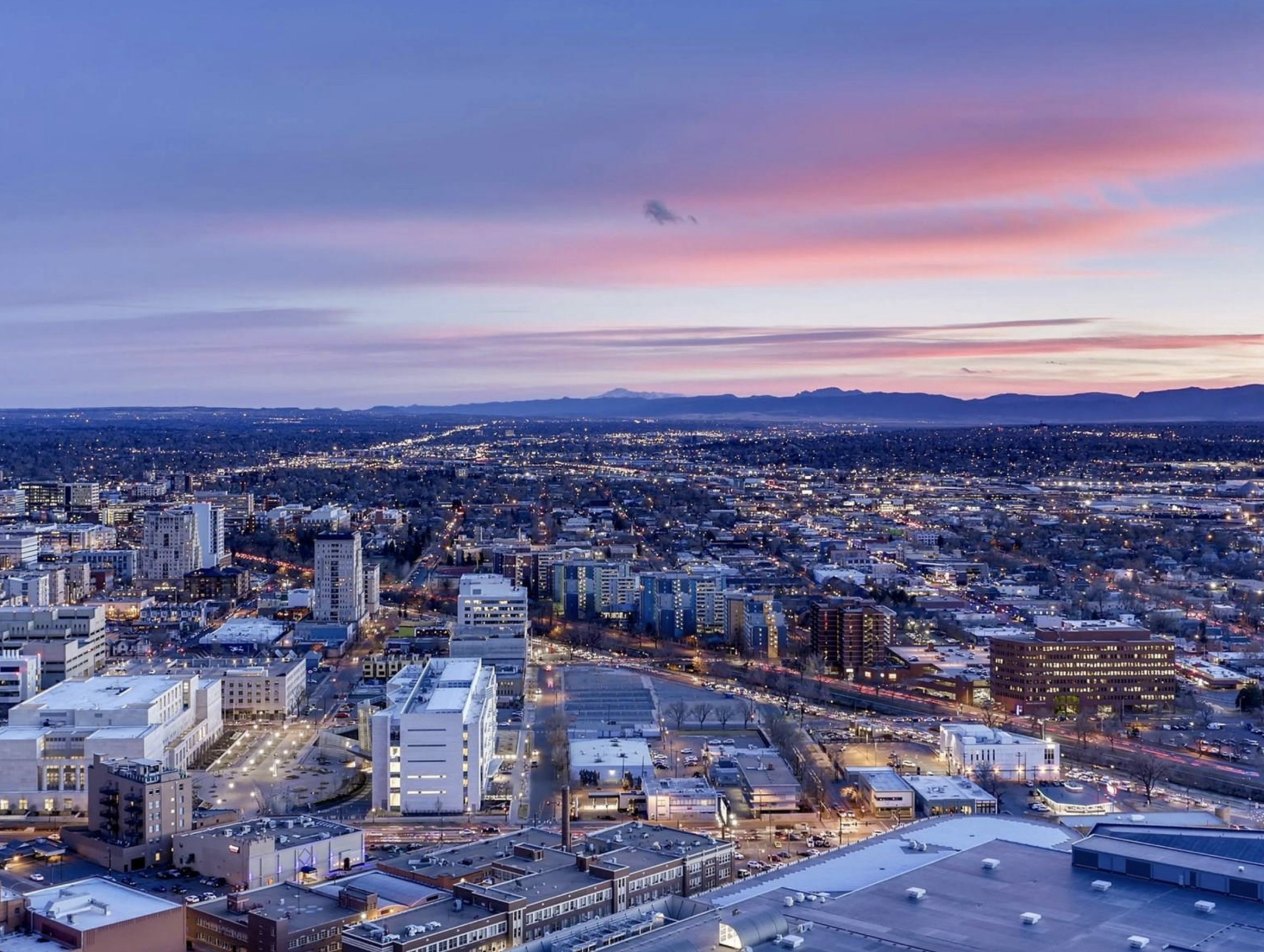 Sunset from The Spire looking South