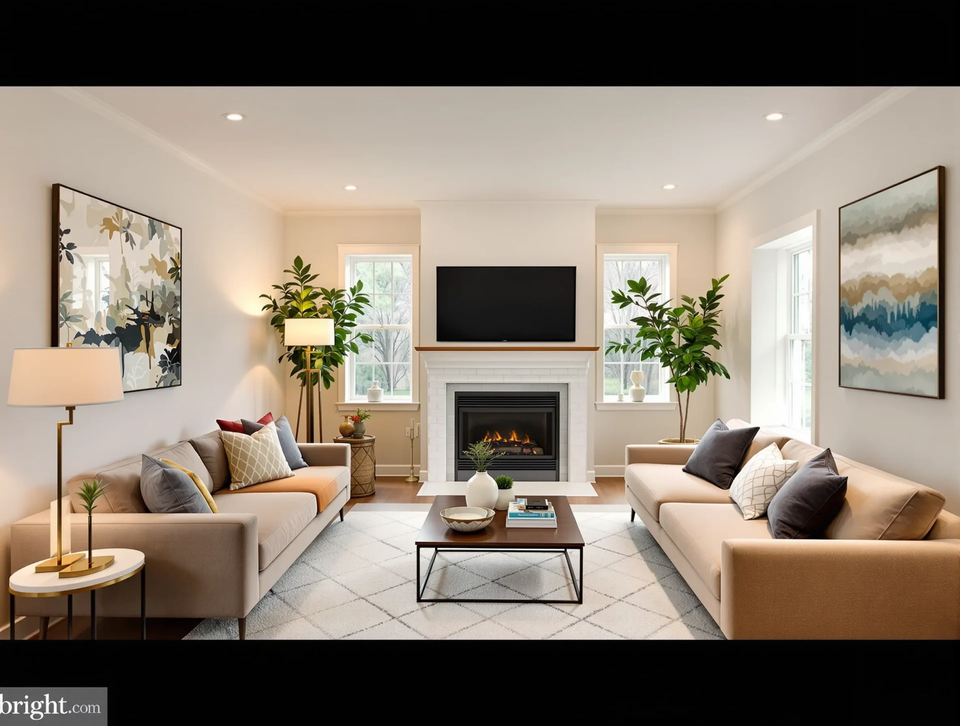 Staged living room