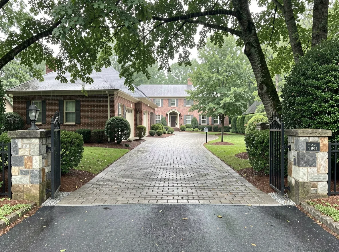 Brick home with improved drainage and exterior maintenance