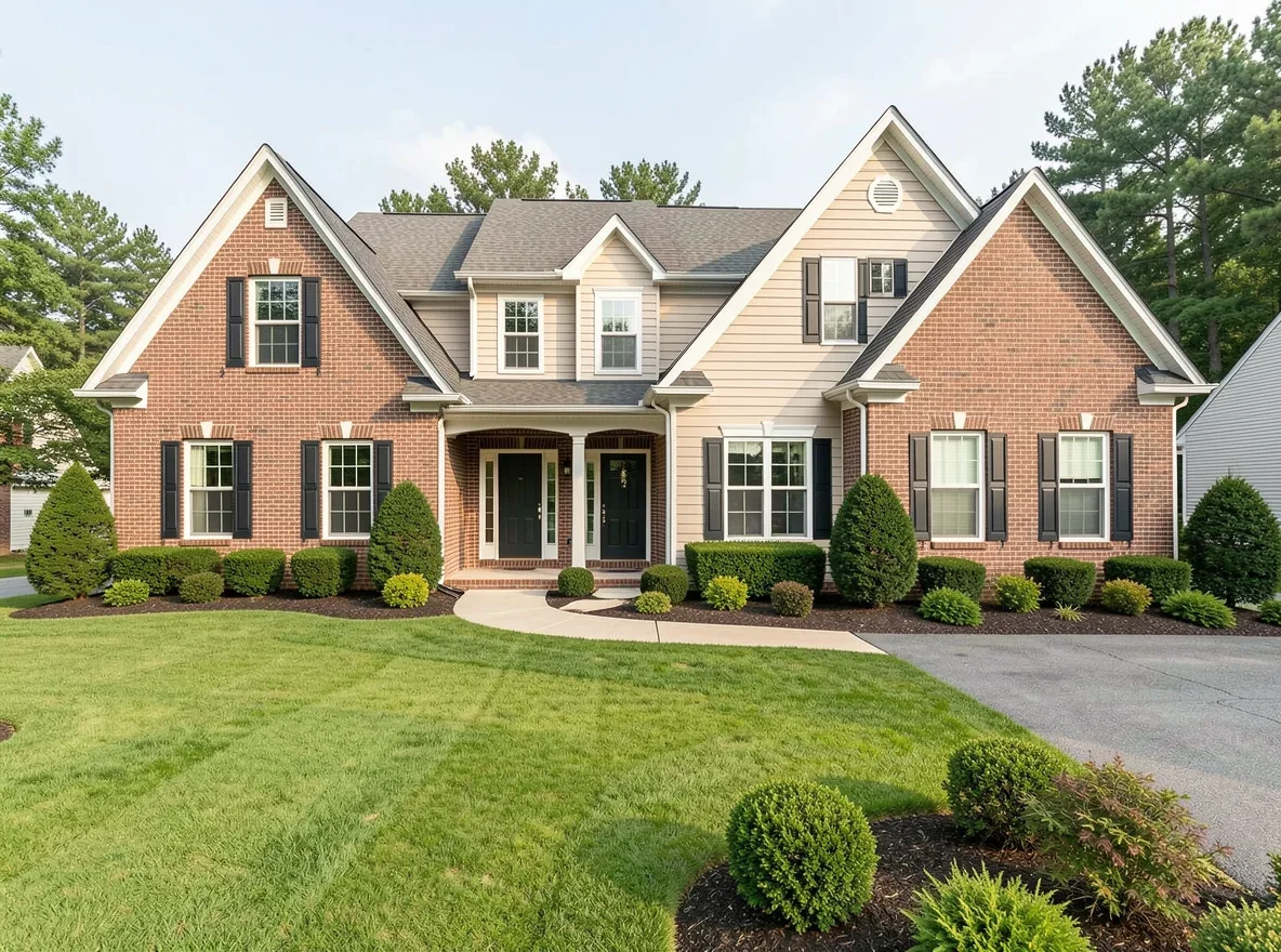 Suburban home exterior in Clemmons