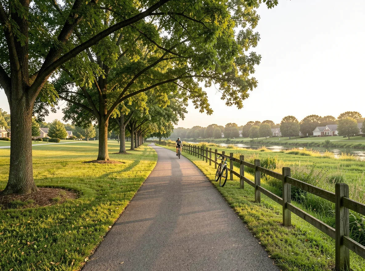 Walking path and recreation area near Lewisville