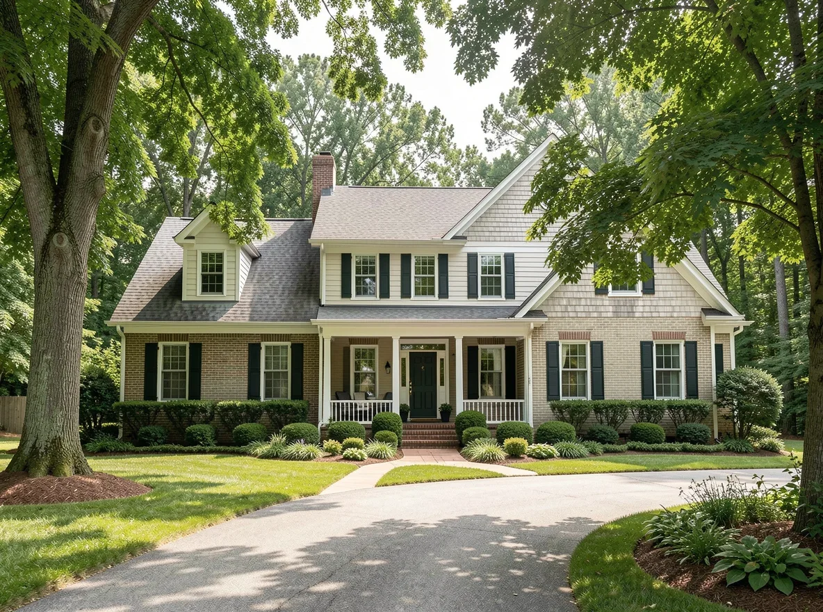 Triad home exterior with curb appeal