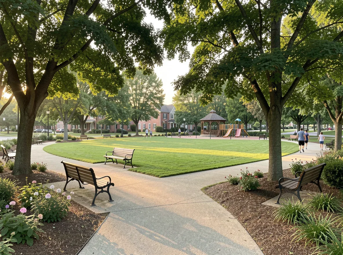 Community park and recreation scene near Mocksville