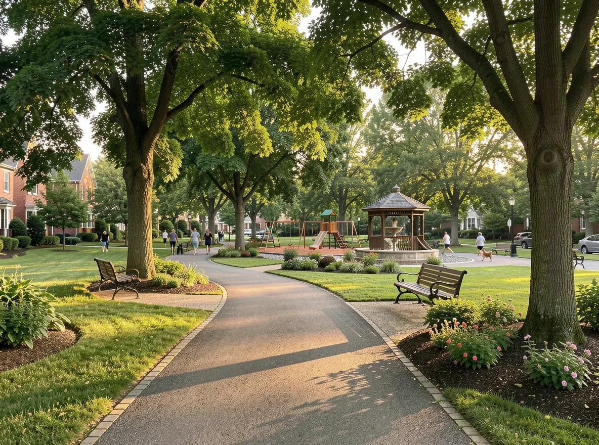 Neighborhood park and walking path in Fort Thomas