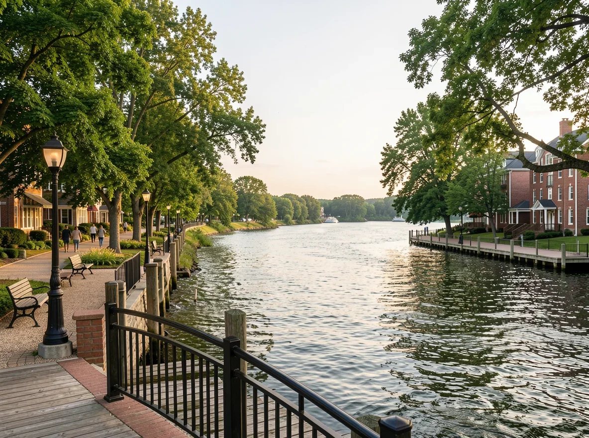 Ohio River waterfront near Bellevue, Kentucky