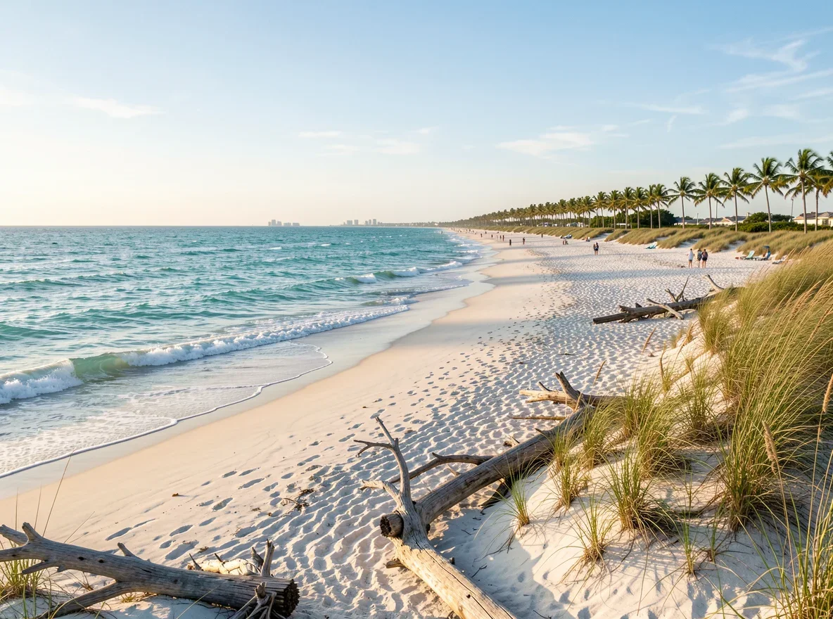 Miami Beach shoreline and recreation scene