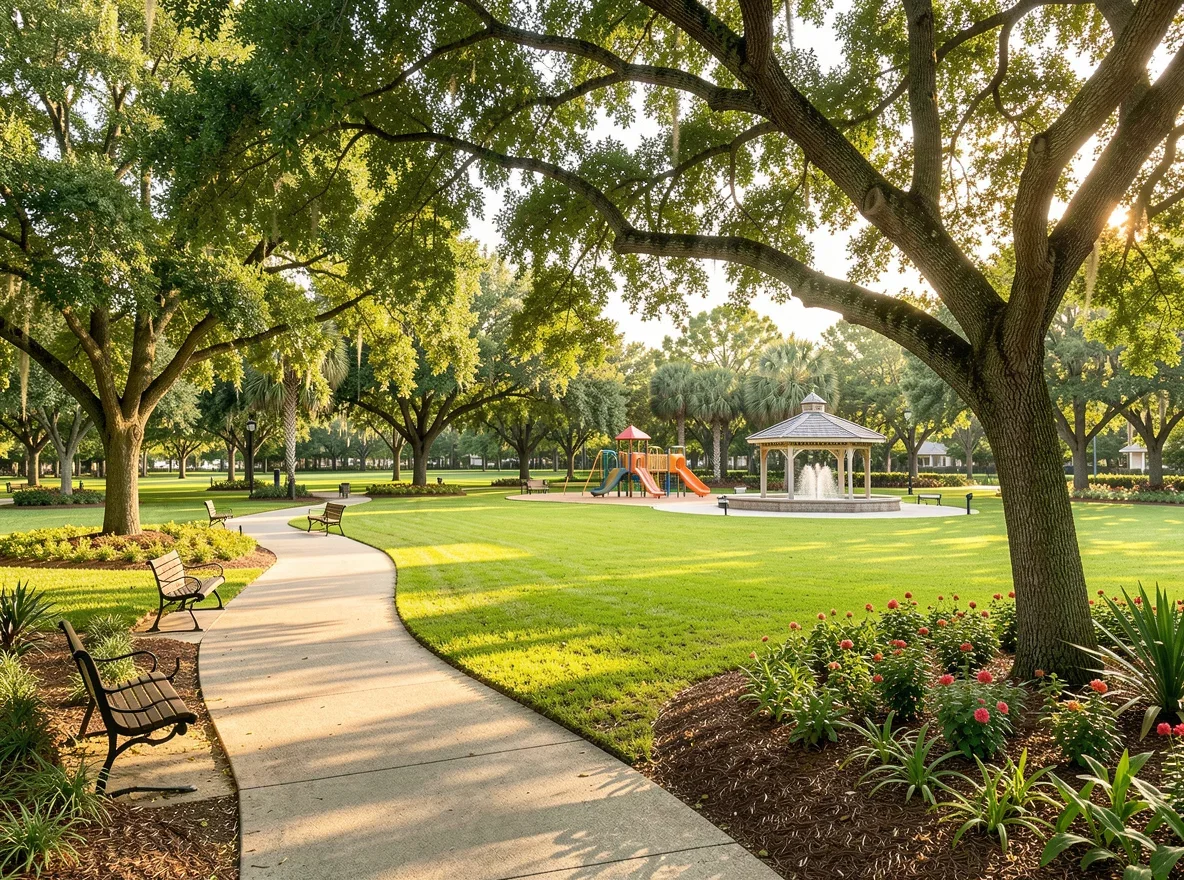 Tradewinds Park green space and walking paths in Coconut Creek