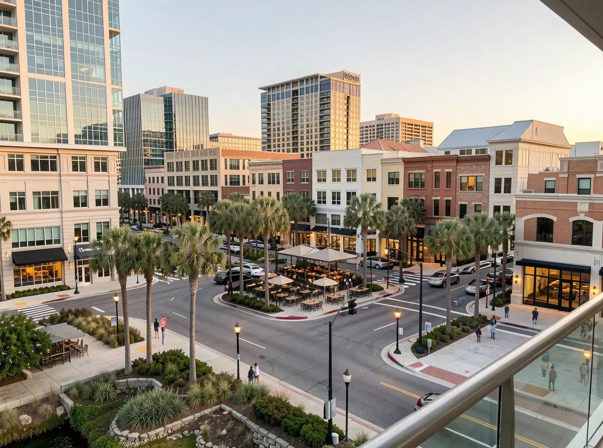 Downtown Hollywood streetscape near Young Circle