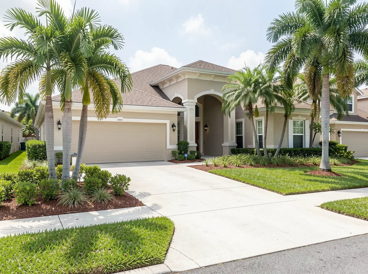 Suburban home exterior in Miramar