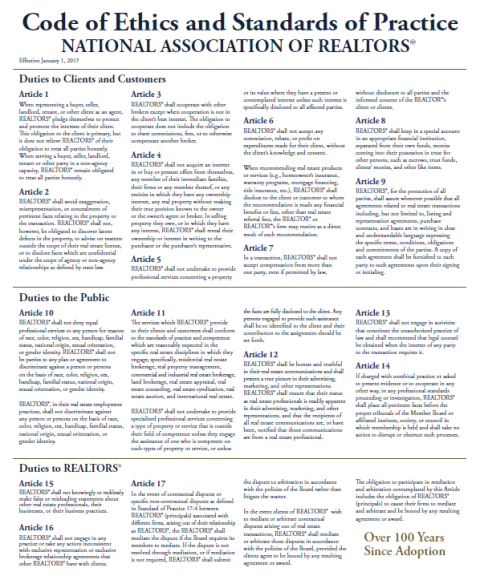 Code Of Ethics & Standards Of Practice