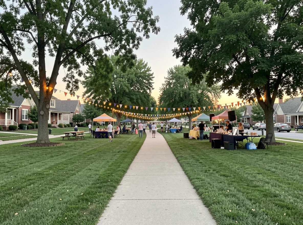 Community green space in Maize