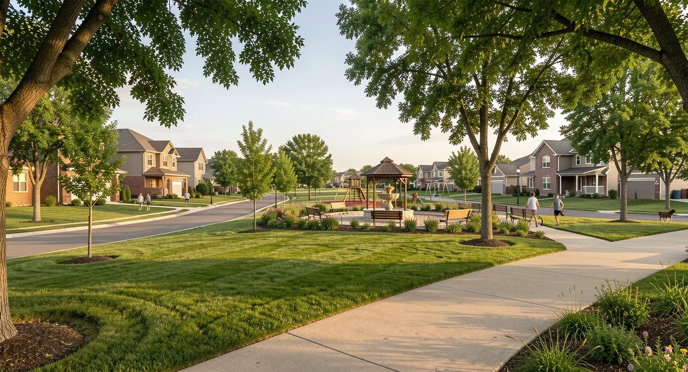 Home exterior in a Derby neighborhood