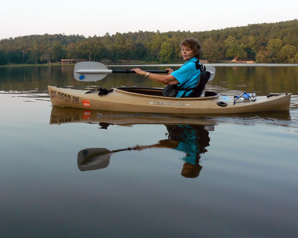 Kayaking and outdoor recreation setting near Victoria, Minnesota