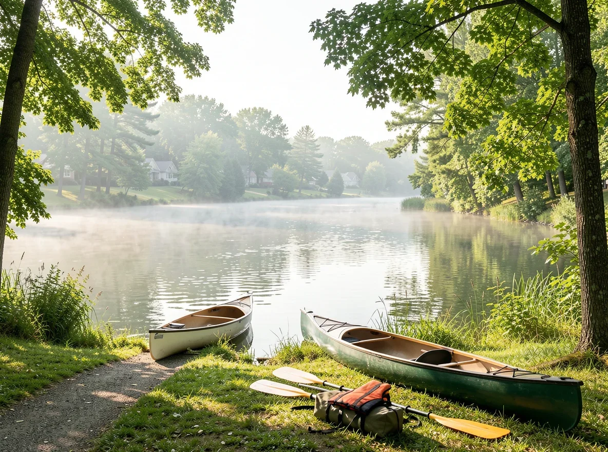 Scenic trail and lake recreation near Chanhassen