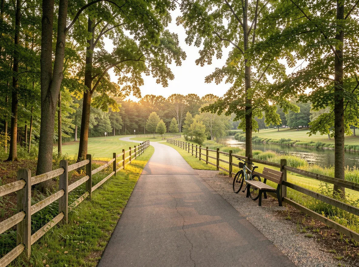 Trail and recreation scene in Eden Prairie