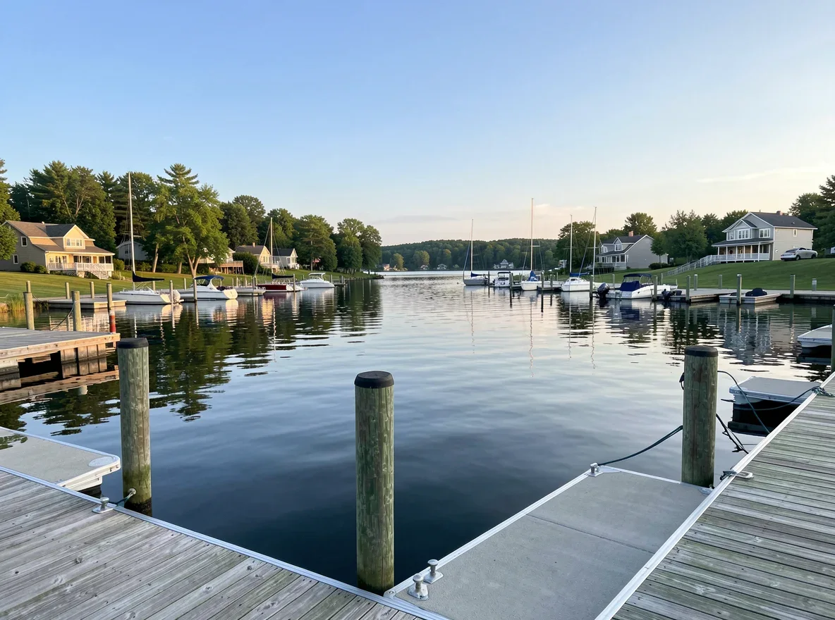 Lake-oriented scene in Mound, Minnesota