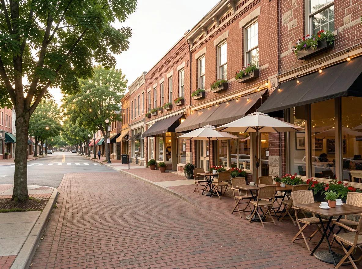 Historic downtown streetscape in Chaska, Minnesota