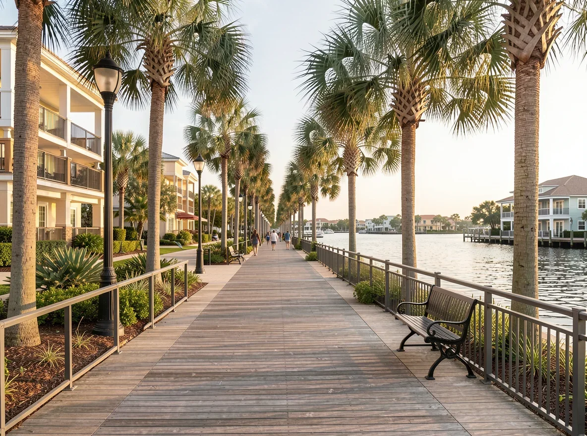 Waterfront residential atmosphere in Boca Raton