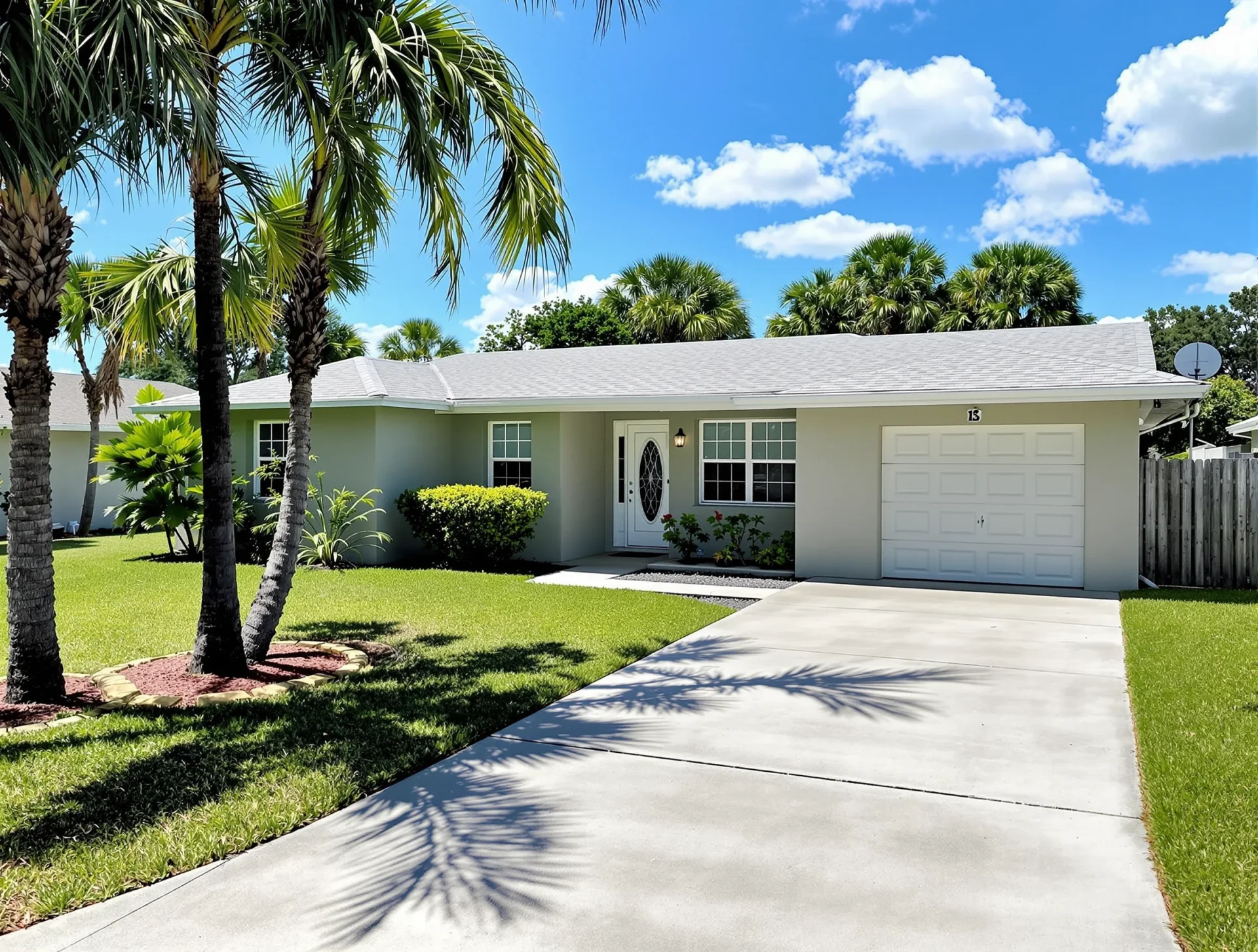 Ranch-style starter home exterior in South Venice Florida
