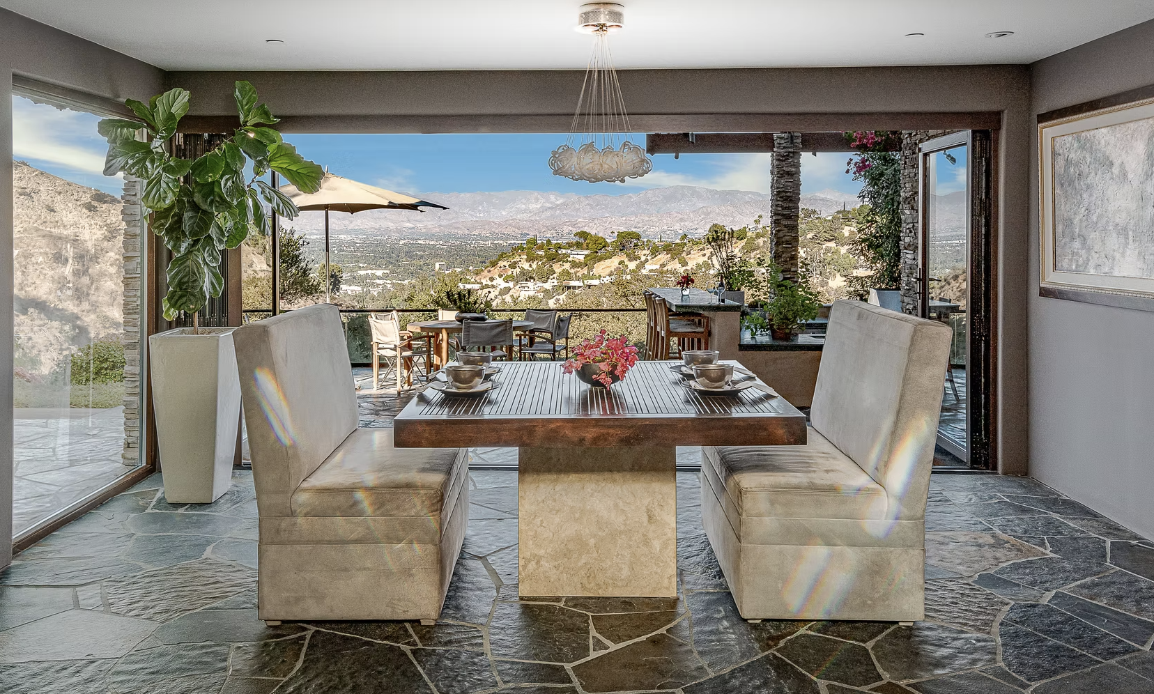 Interior of Sherman Oaks luxury home Sherman Oaks home dining room