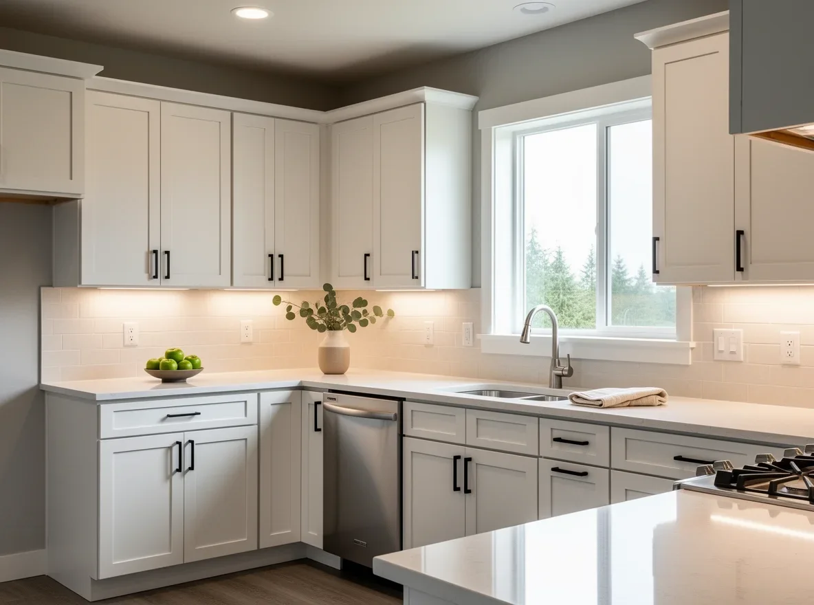 Clean, bright kitchen with simple updates in Spanaway