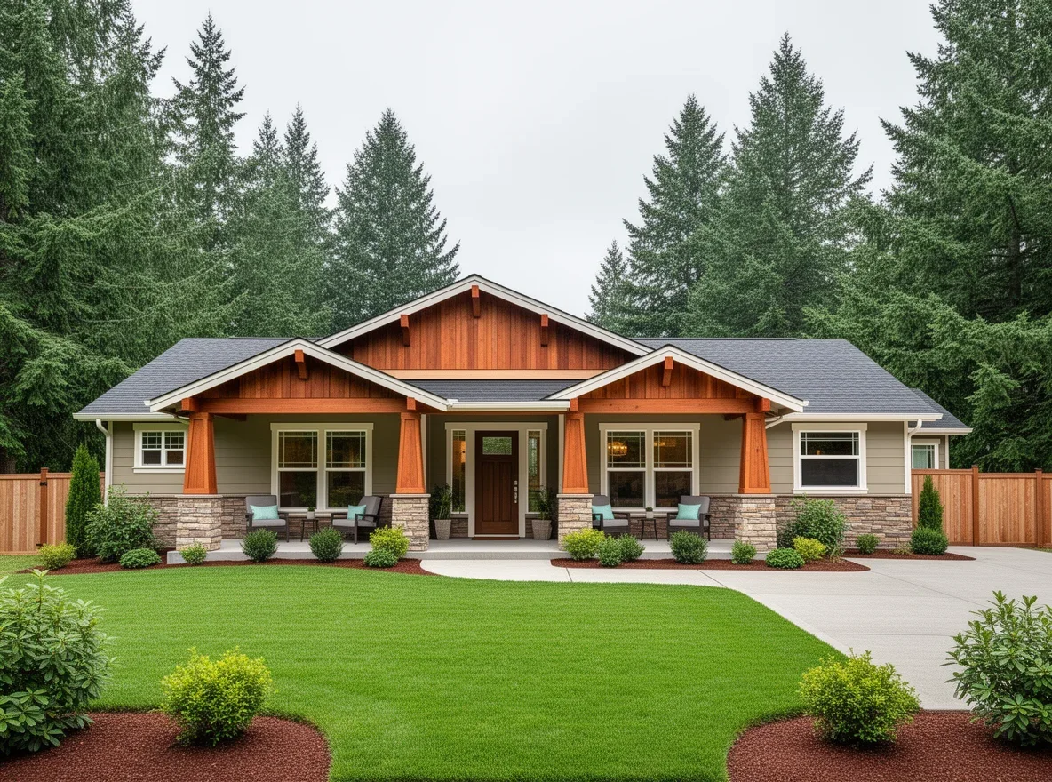 Rambler-style home on a large lot in Graham, Washington
