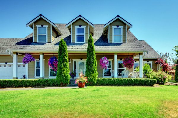 Big Green Lawn in front of home