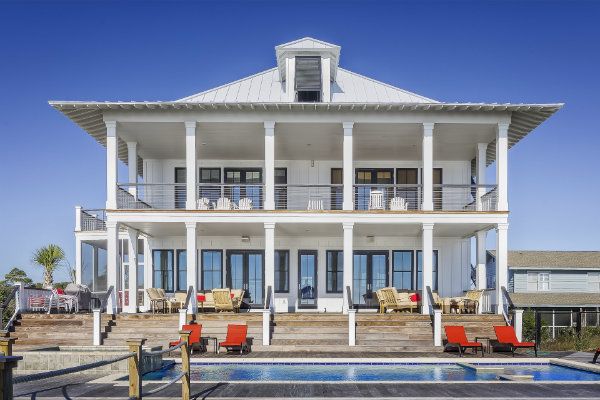Big House Along the Beach with Pool in Front