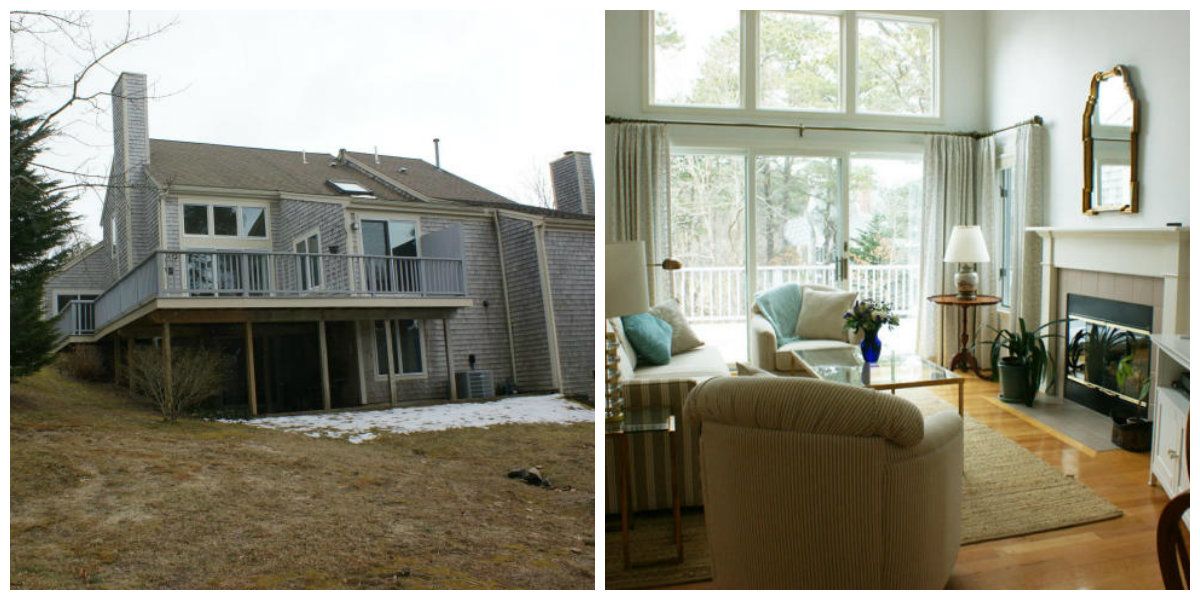 Two Images of 140 Kates Path in Yarmouth Port Cape Cod