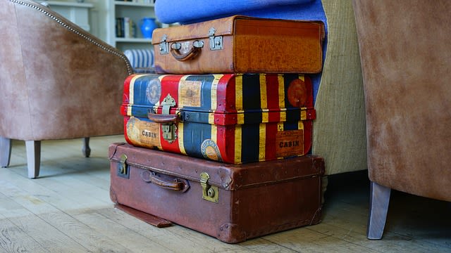 Stack of luggage ready for vacation