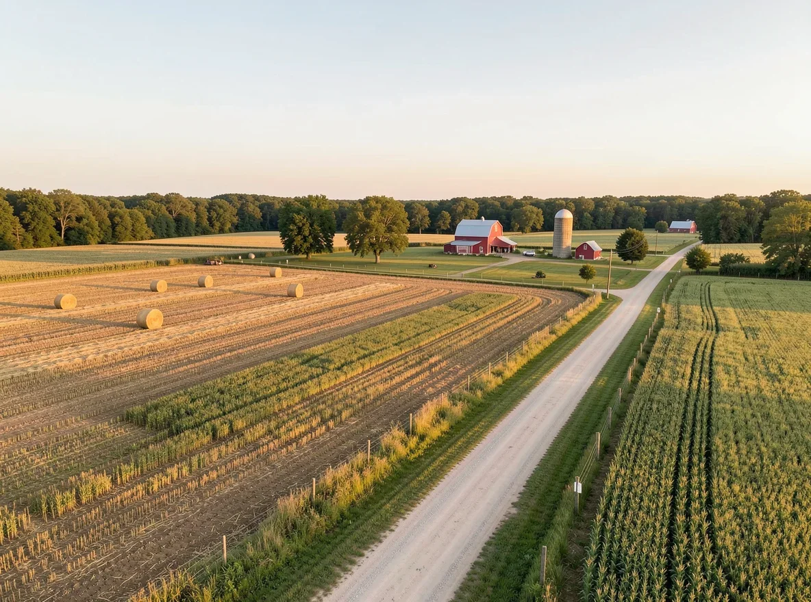 Rural landscape in Manitowoc County, Wisconsin