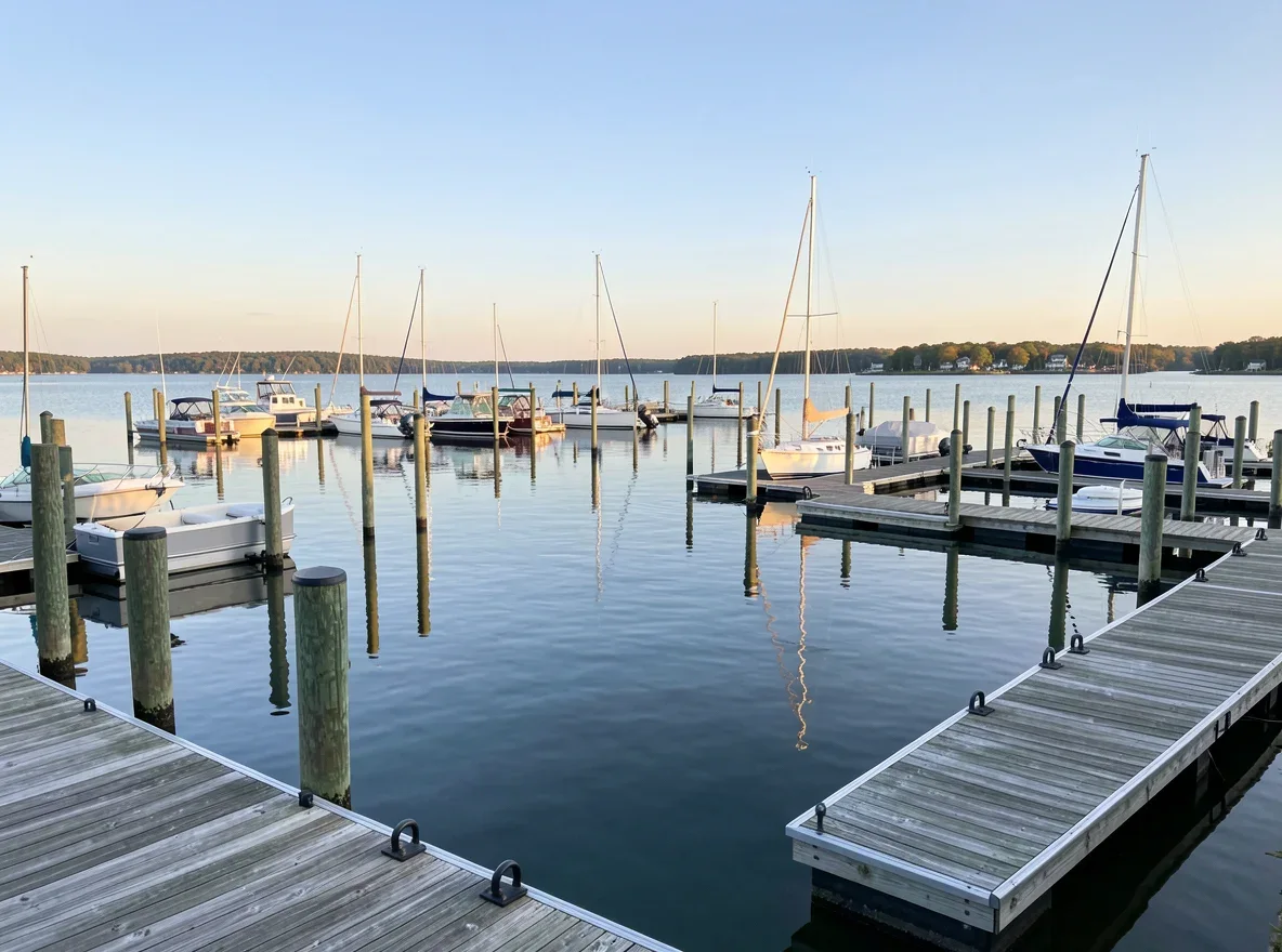 Port Washington marina and lakefront scene