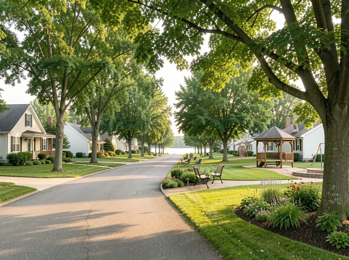 Neighborhood setting in Random Lake, Wisconsin