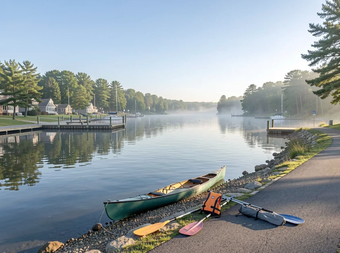 Kayaking and waterfront recreation setting in Port Washington