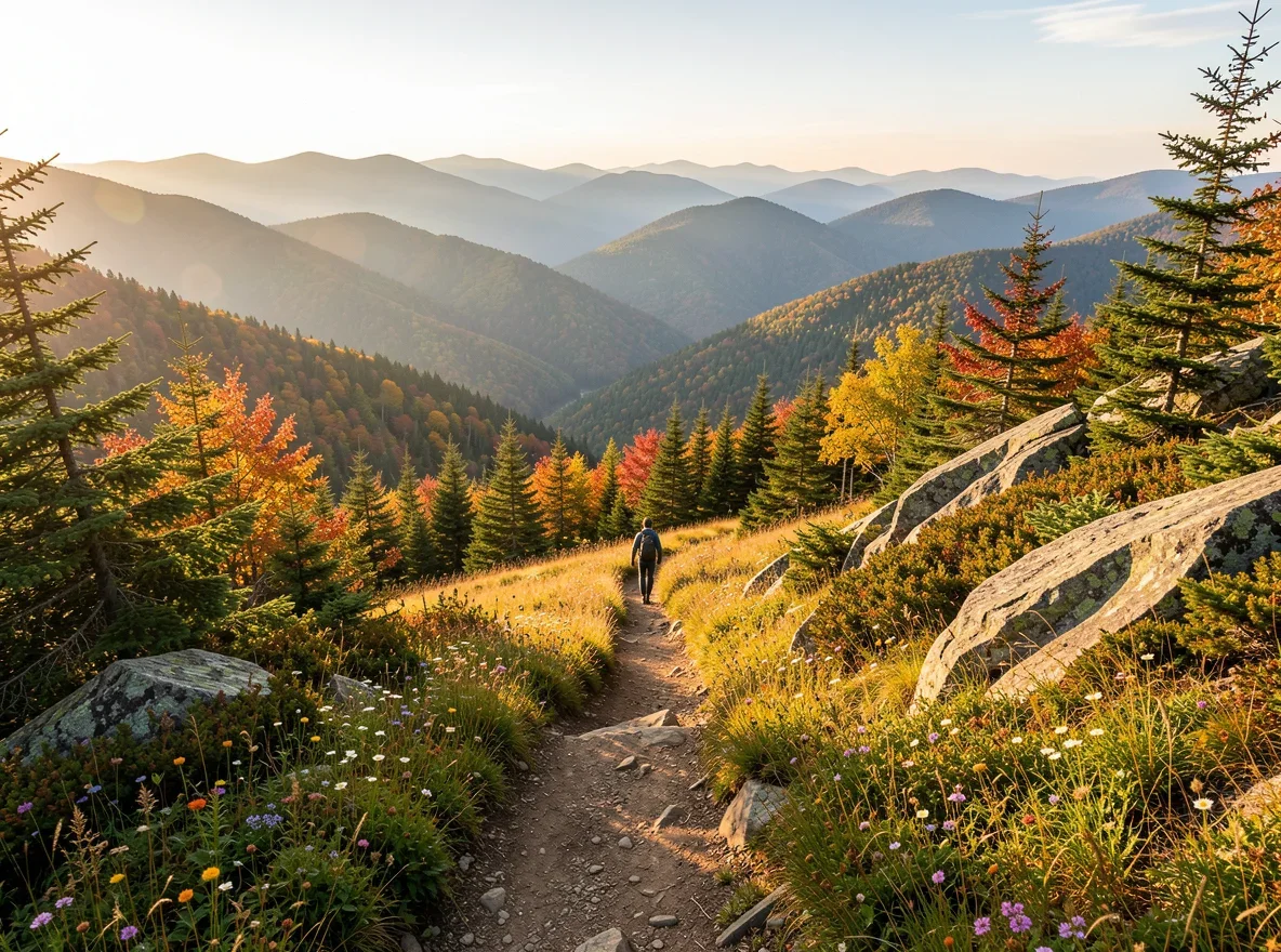 Mountain trail near West Dover