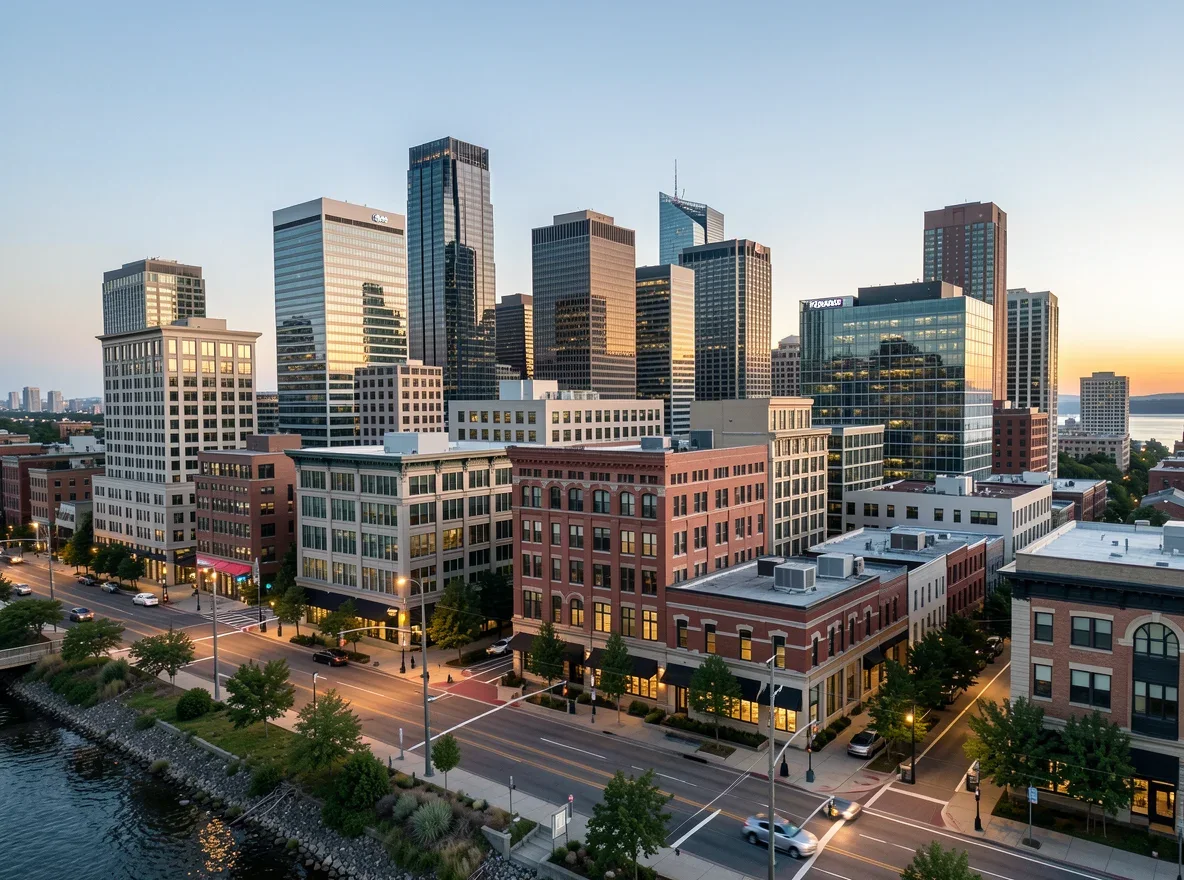 Seattle skyline and neighborhood market update visual