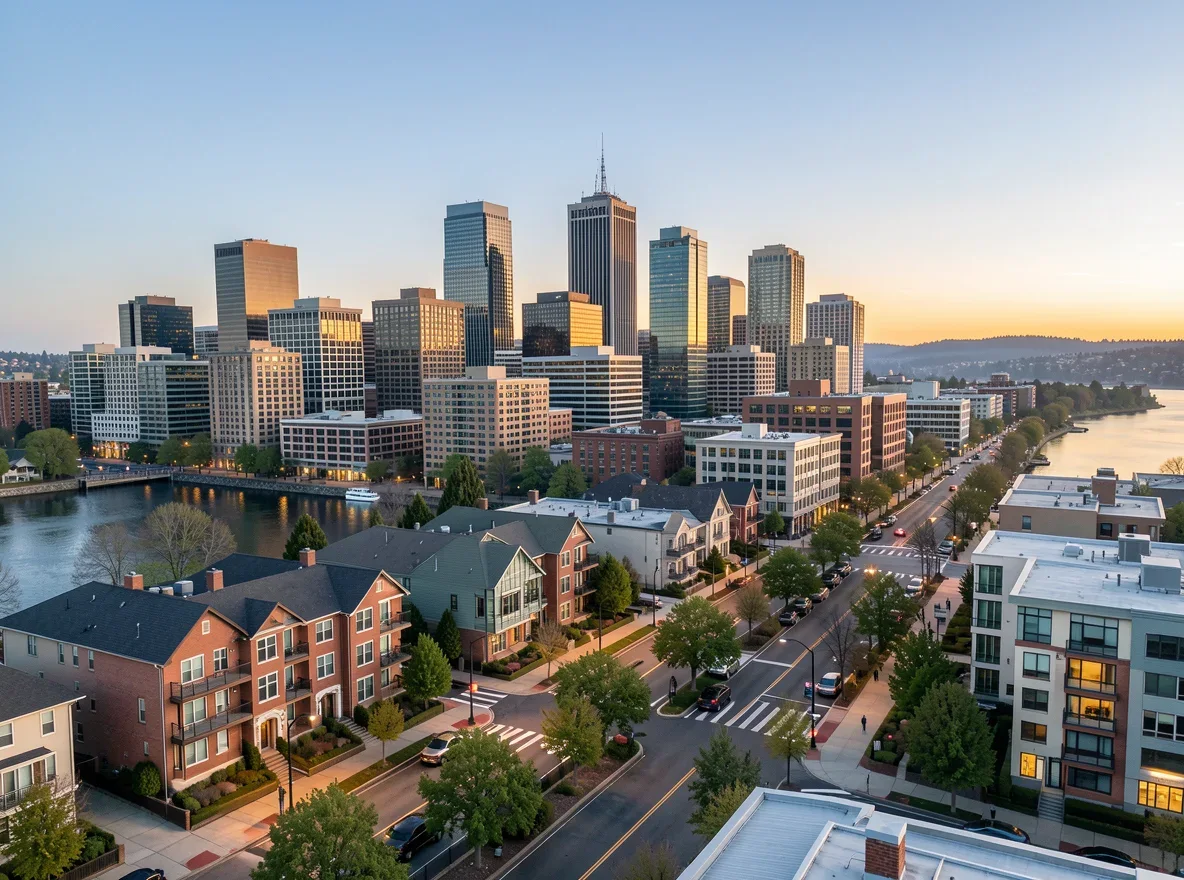 Seattle skyline and housing market update visual