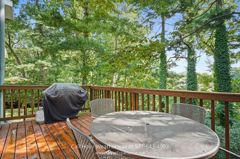 Home for Sale in Reston VA - The outdoor deck of this Reston VA home is perfect for a morning coffee or afternoon drink. Home for Sale in Reston VA
