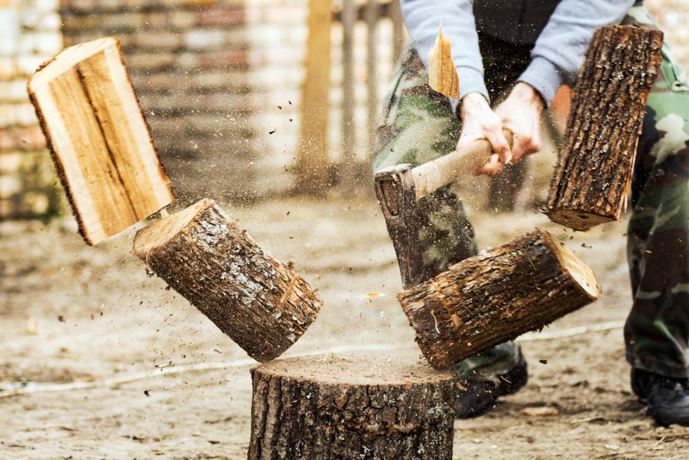 A-person-cutting-wood A person cutting wood