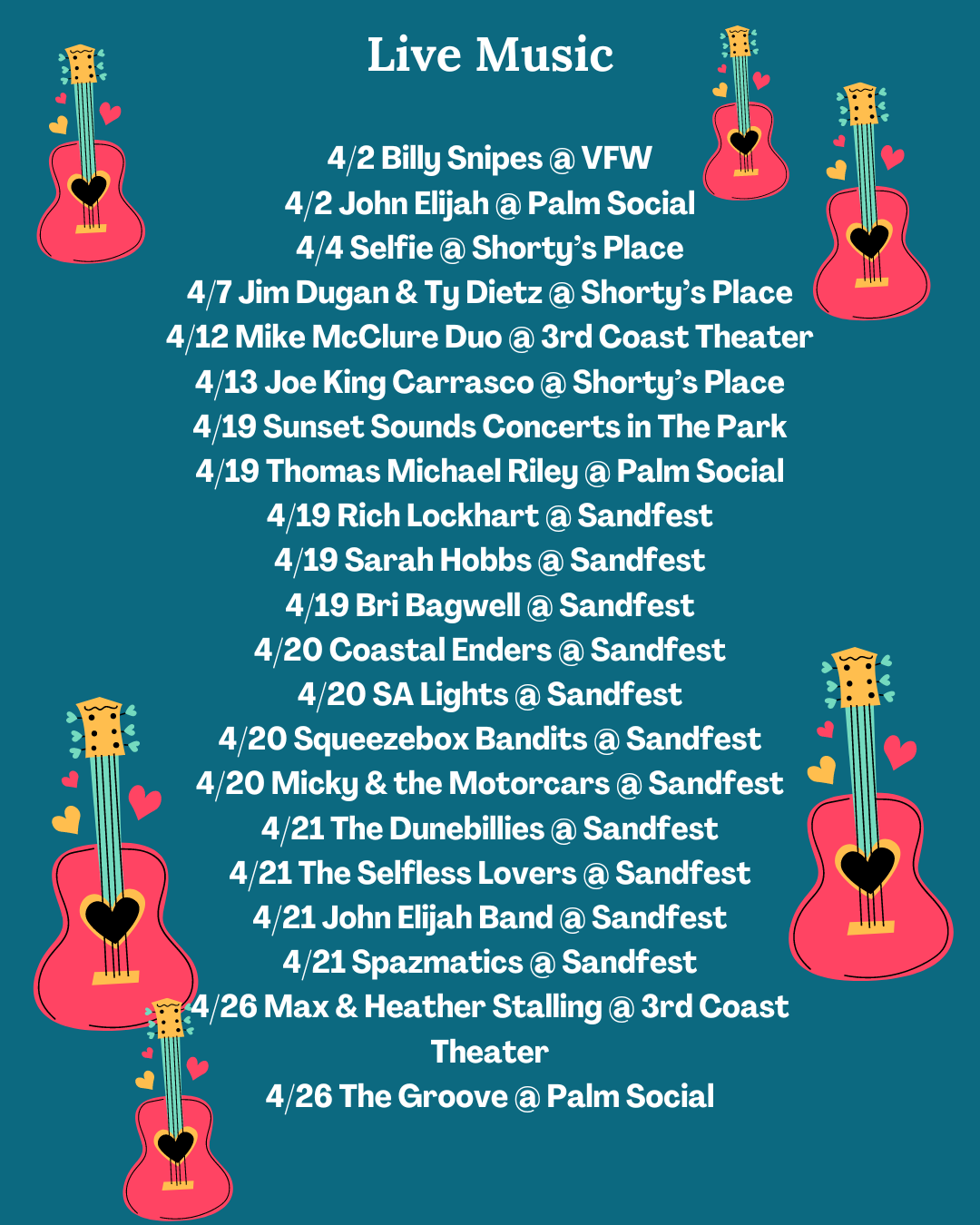 Live-Music-April-2024-Port-Aransas-Saltwater-Shores-Team-Real-Estate Live Music Schedule Port Aransas April 2024
