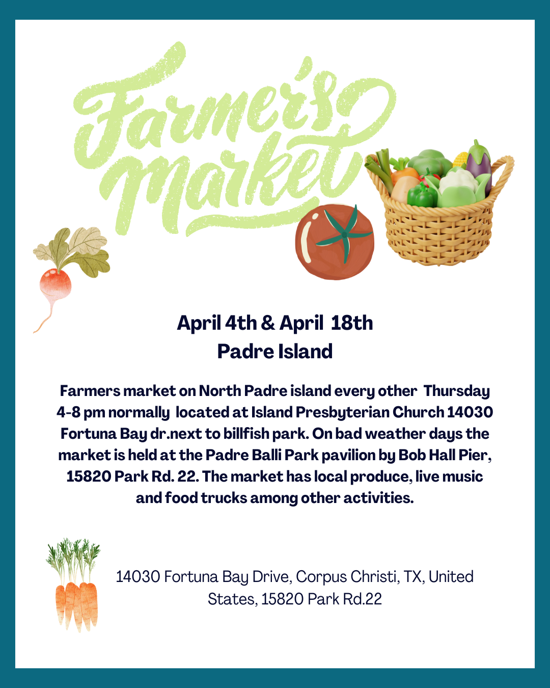 Farmers-Market-Padre-Island-Saltwater-Shores-Team-Real-Estate-Port-Aransas-Texas North Padre Island Farmers Market