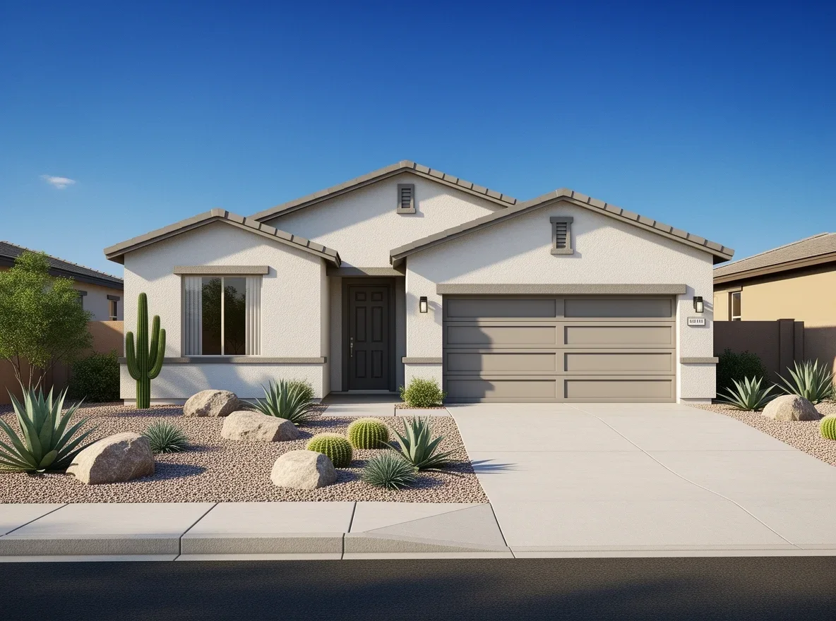 Single-story home with desert landscaping in San Tan Valley