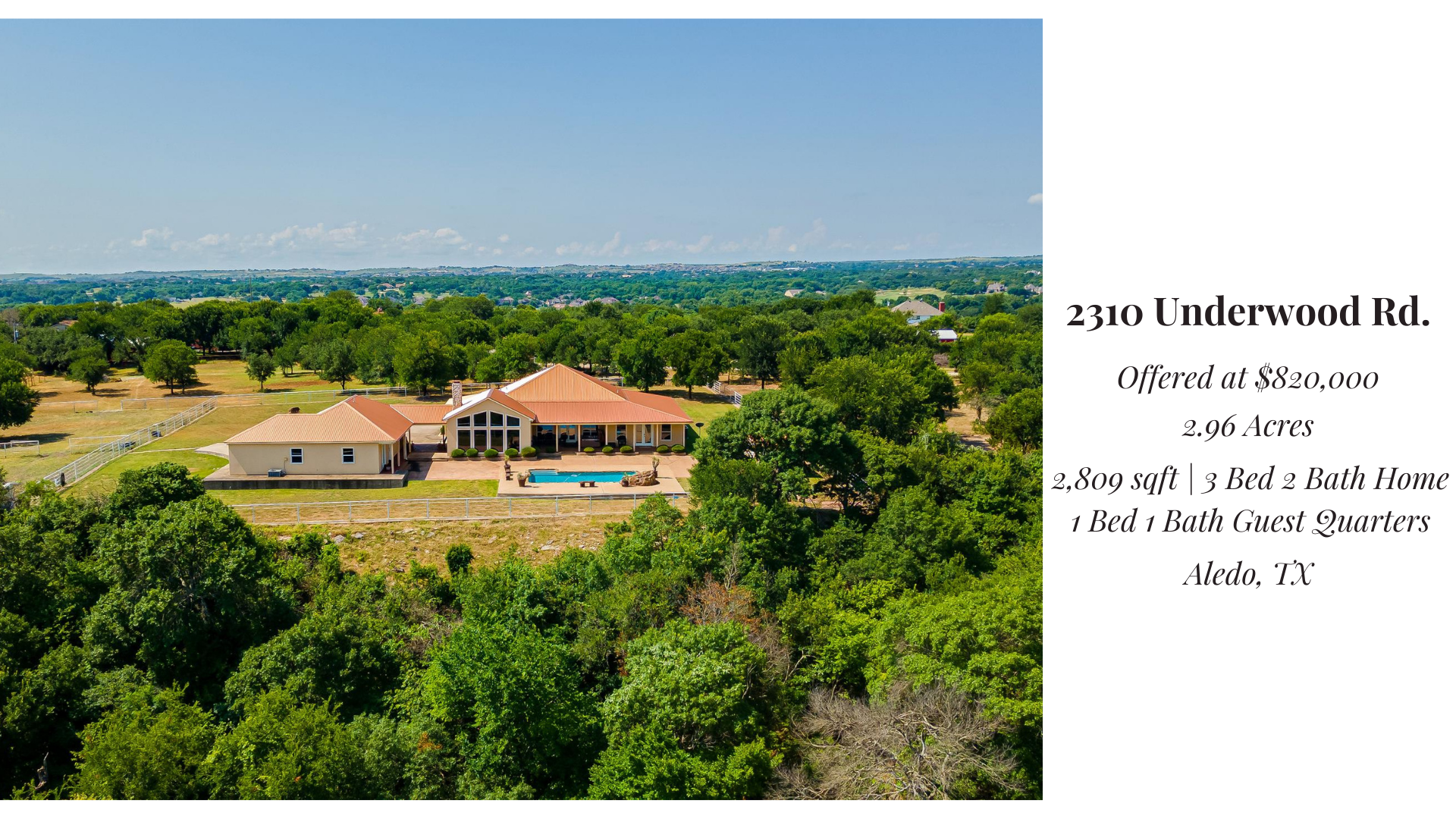 2310 Underwood Rd. Aledo, TX