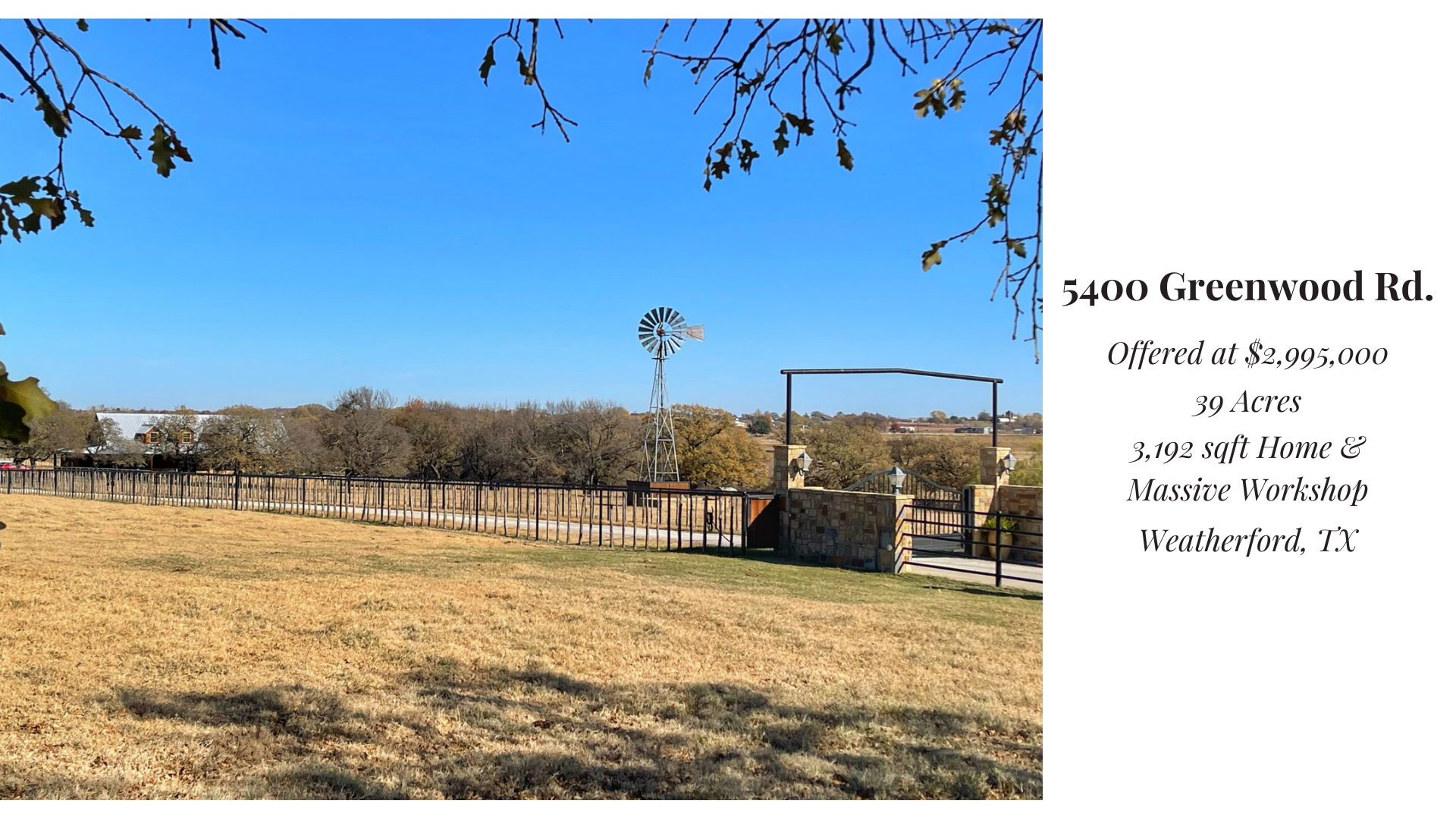 5400 Greenwood Rd. Weatherford, TX